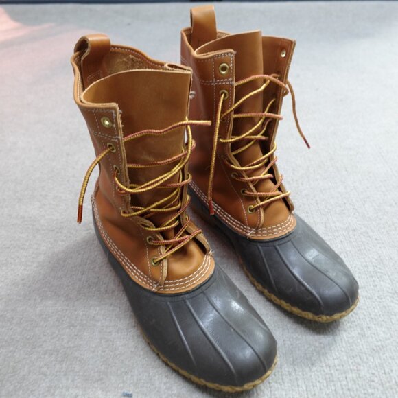 LL Bean Boots 8 Brown 8 Eye Made in Maine USA - Picture 3 of 9
